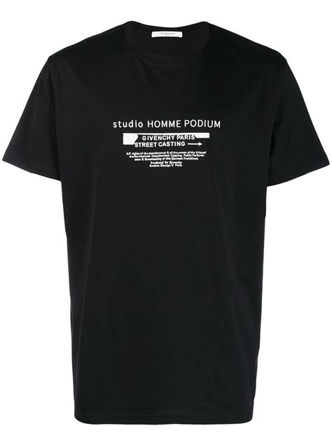 Givenchy Black Studio Homme Podium Printed T